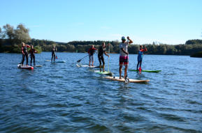 Gemeinsame SUP-Tour ber den Oberrieder Weiher